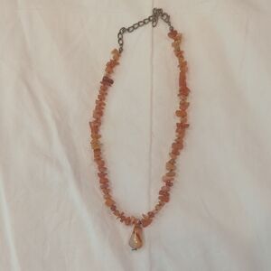 Orange Stone Necklace